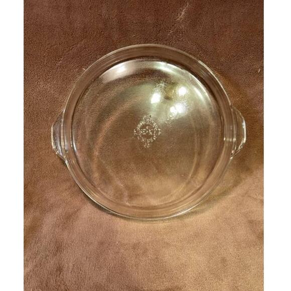 Vintage Fire King 9" Handled Glass Baking Pie Plate (#461) - Picture 4 of 5